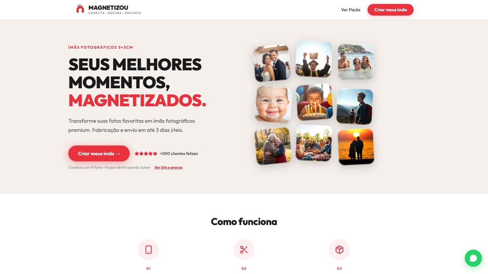 Site magnetizou.com.br construído pela AutomaCore